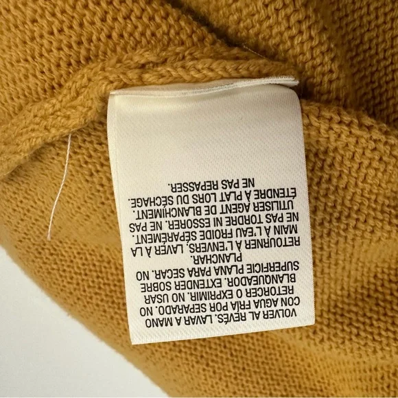 Skye’s The Limit Mustard Yellow Floral Embroidered Statement Sleeve Knit Small - Picture 8 of 10